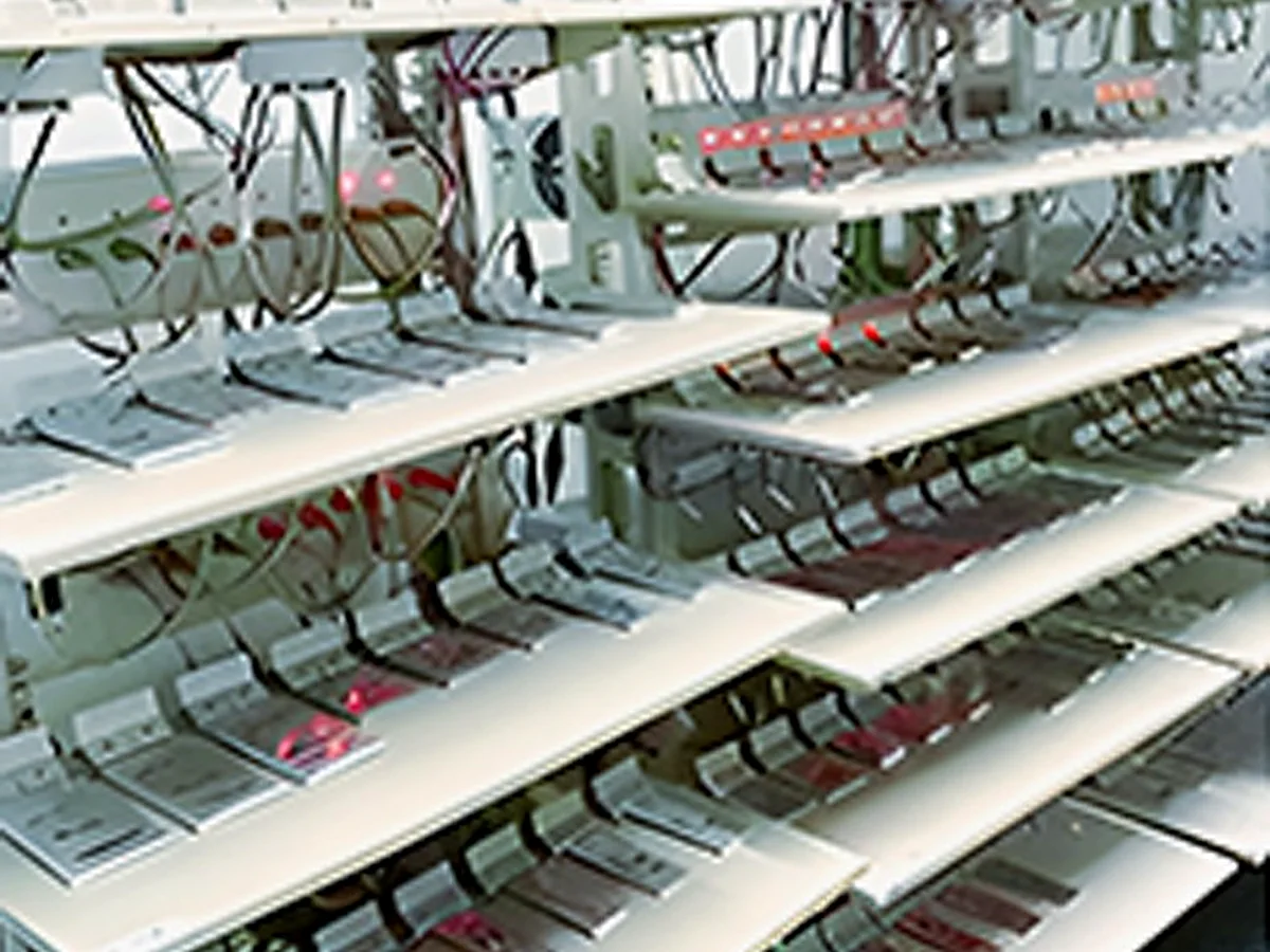 Graded battery cells sorted into racks by capacity