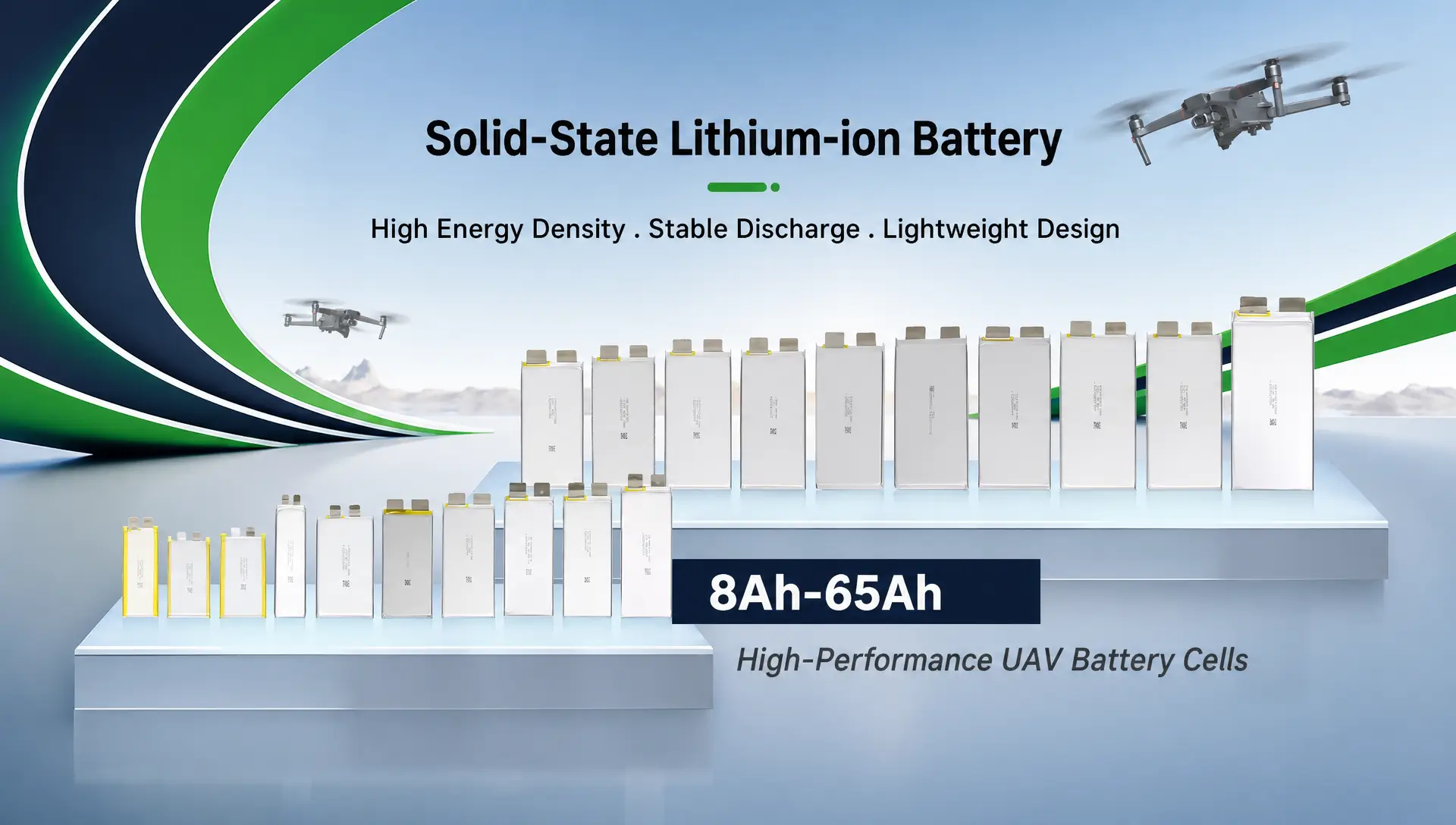 Solid-State Lithium-ion Battery Cells 8Ah-65Ah for High-Performance UAVs - HHPOWER