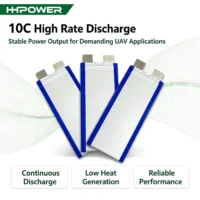 10C high rate discharge semi-solid UAV battery delivering continuous, low-heat power output for demanding drone flights